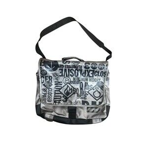Vtg Y2K Esprit Messenger Convertible Bag Tote Travel Explosive Flammable Rare
